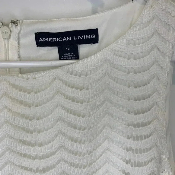 American Living White midi lace dress Size 12 Cruise Beachy - Picture 3 of 3
